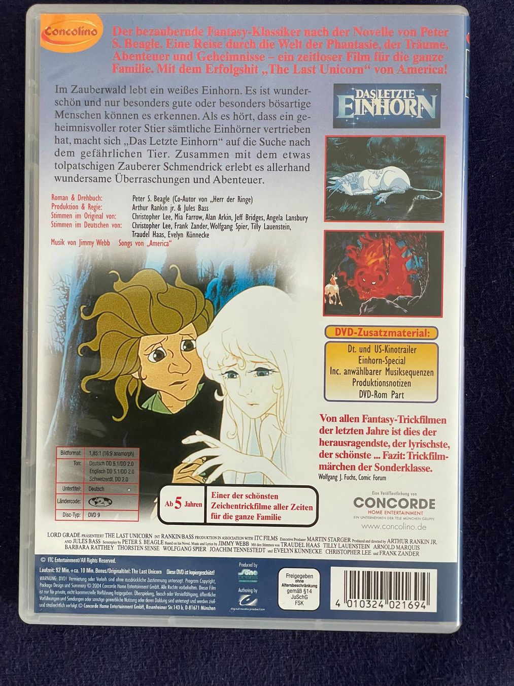 Tutti i DVDs: Das letzte Einhorn – Usato da Aarau Rohr venduto da Rokazo 1