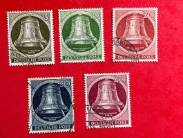 Berlin 1952 Freiheitsglocke Mi 82-86 kplt Serie Gestempelt