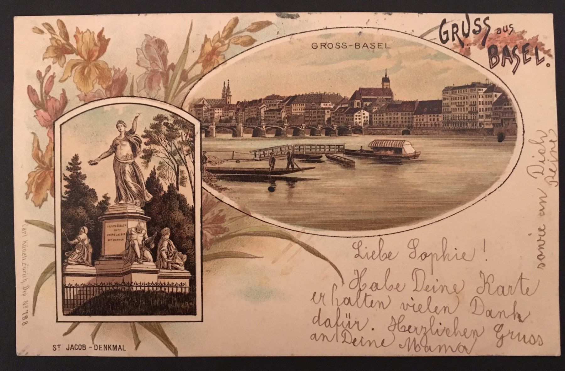 Cartoline postali: Gruss aus Basel 1898 – Usato da Kreuzlingen venduto da Rschweiz1