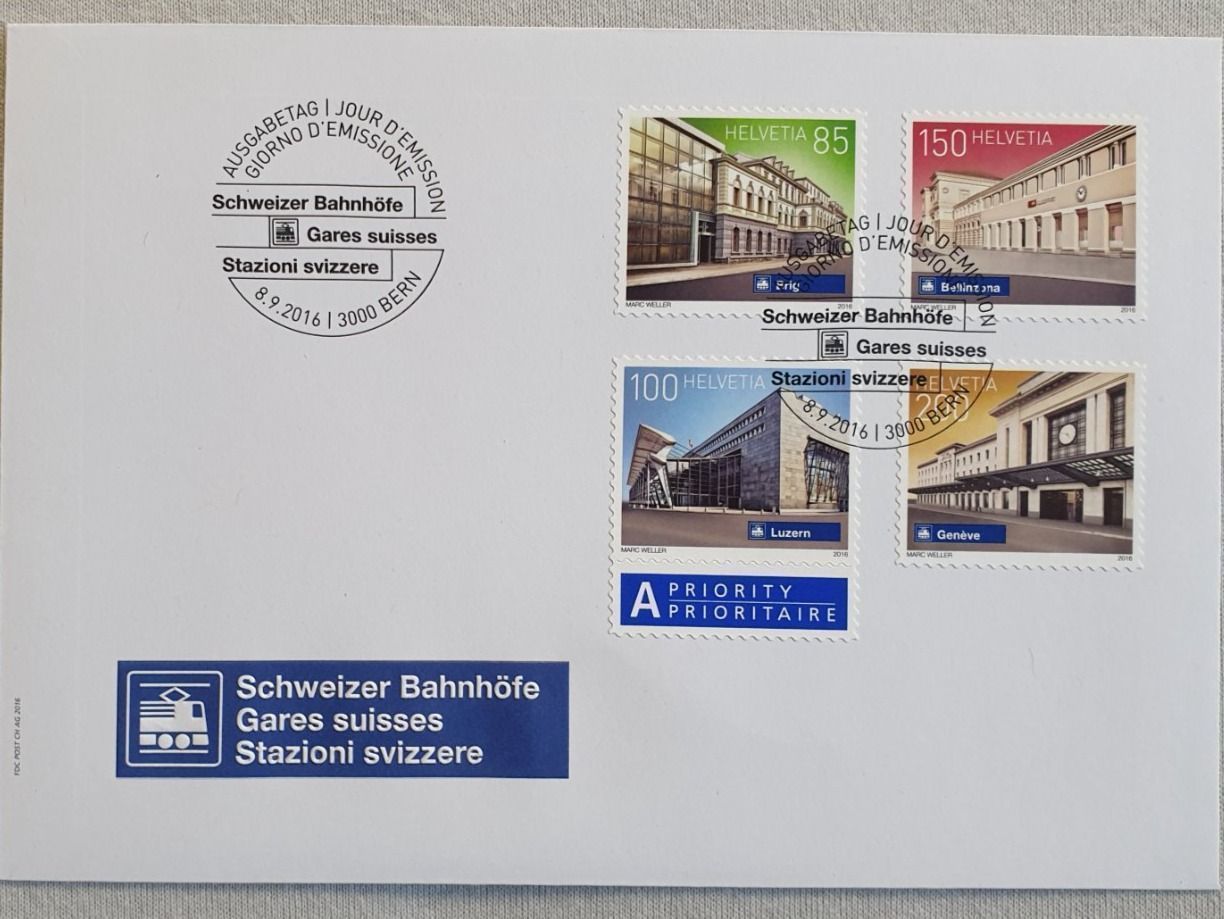 Tutti i francobolli: (814) Freimarken «Schweizer Bahnhöfe I» – Usato da Schwarzhäusern venduto da Inot3