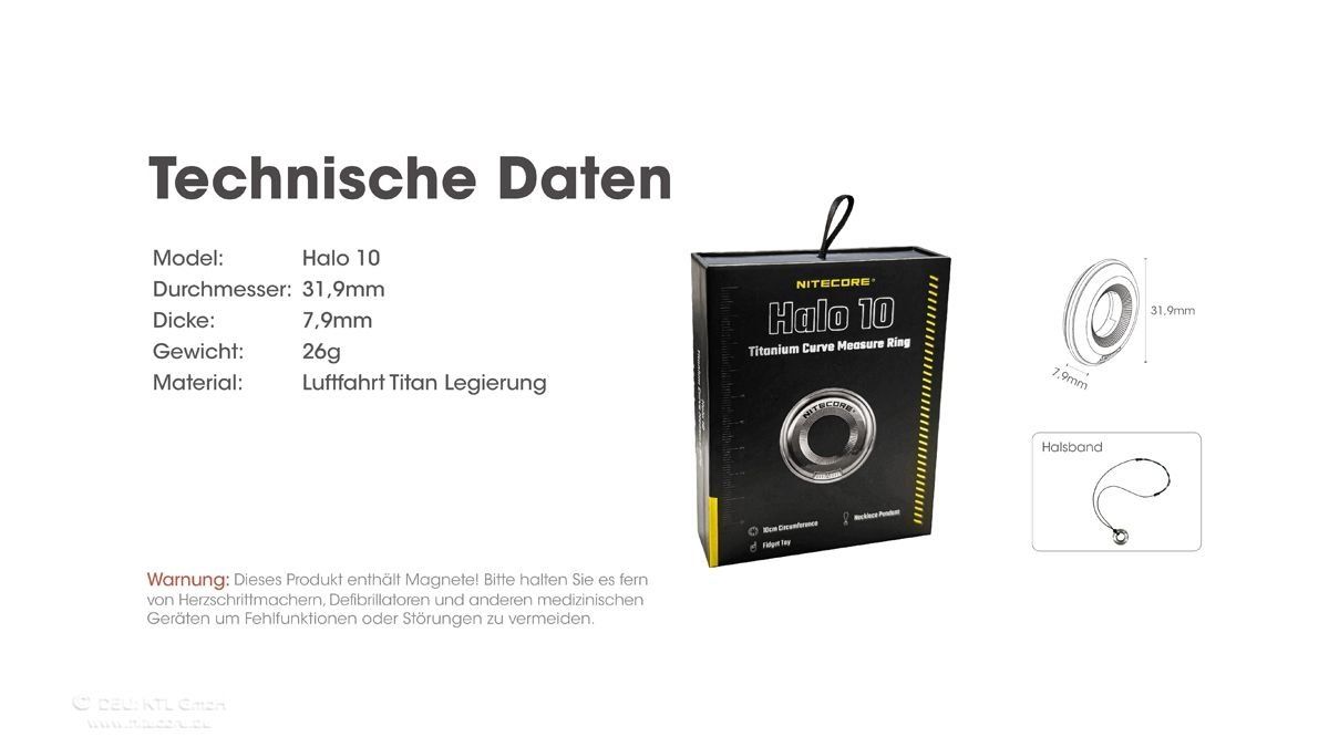 Tutti gli attrezzi: Nitecore Halo 10 - Multifunktionstool -Titan- Kurvenmessring – Nuovo e nell'imballaggio originale da Grüningen venduto da Prolumin 7
