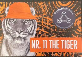 Kryptobriefmarke - Nr. 11 The Tiger, dreier Set
