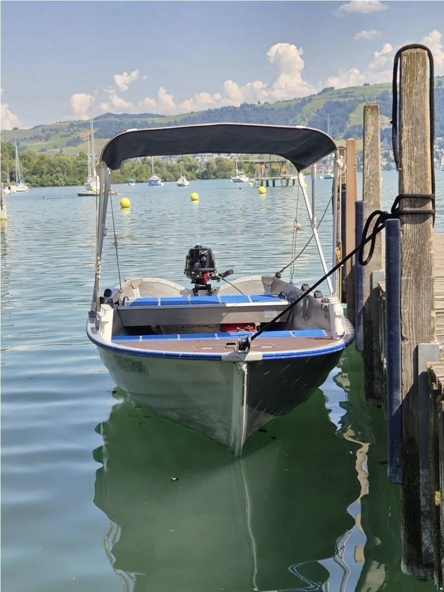 Linder Bateaux: Linder 440 inkl. Trailer, Echolot, Fischerstuhl und Zubehör – D'occasion à Steinhausen par Adamster