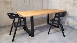 Massiver Eichentisch 180 × 90 cm Restauriert Geölt Uni