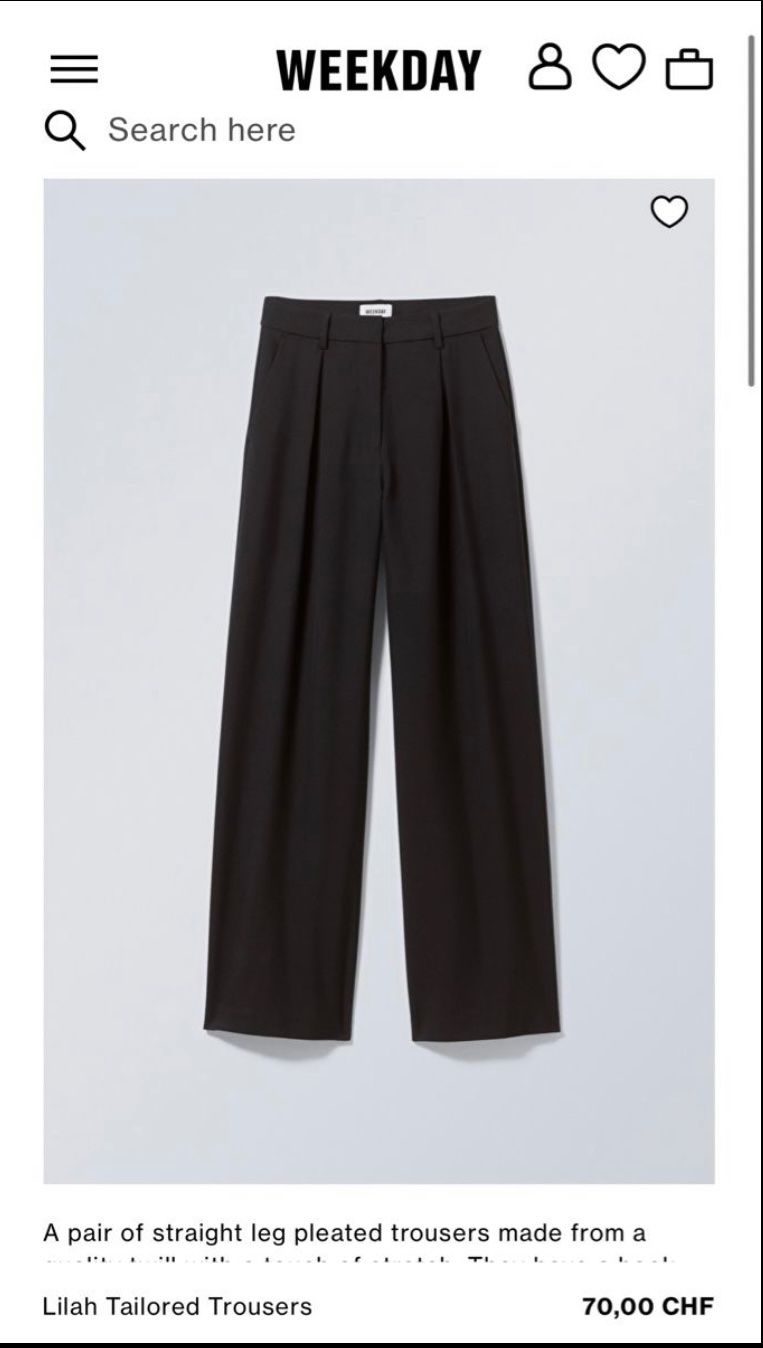Weekday Pantaloni: Weekday Lilah Tailored Trousers – Usato da Pfungen venduto da car_7l8r 3