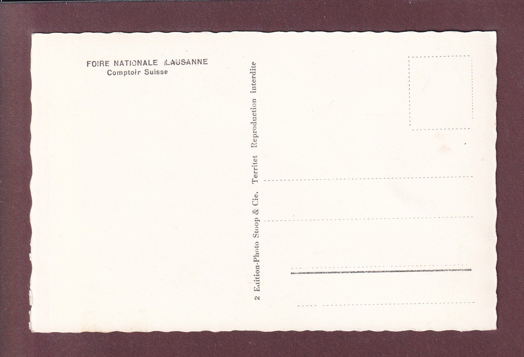 Cartes postales: LAUSANNE - Comptoir Suisse – D'occasion à Pully par nicecards 1