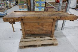 Antik Werkbank / Hobelbank Massivholz