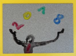 Aquarell, spielerisches 2018, signiert Urs Borner (ID b3687)