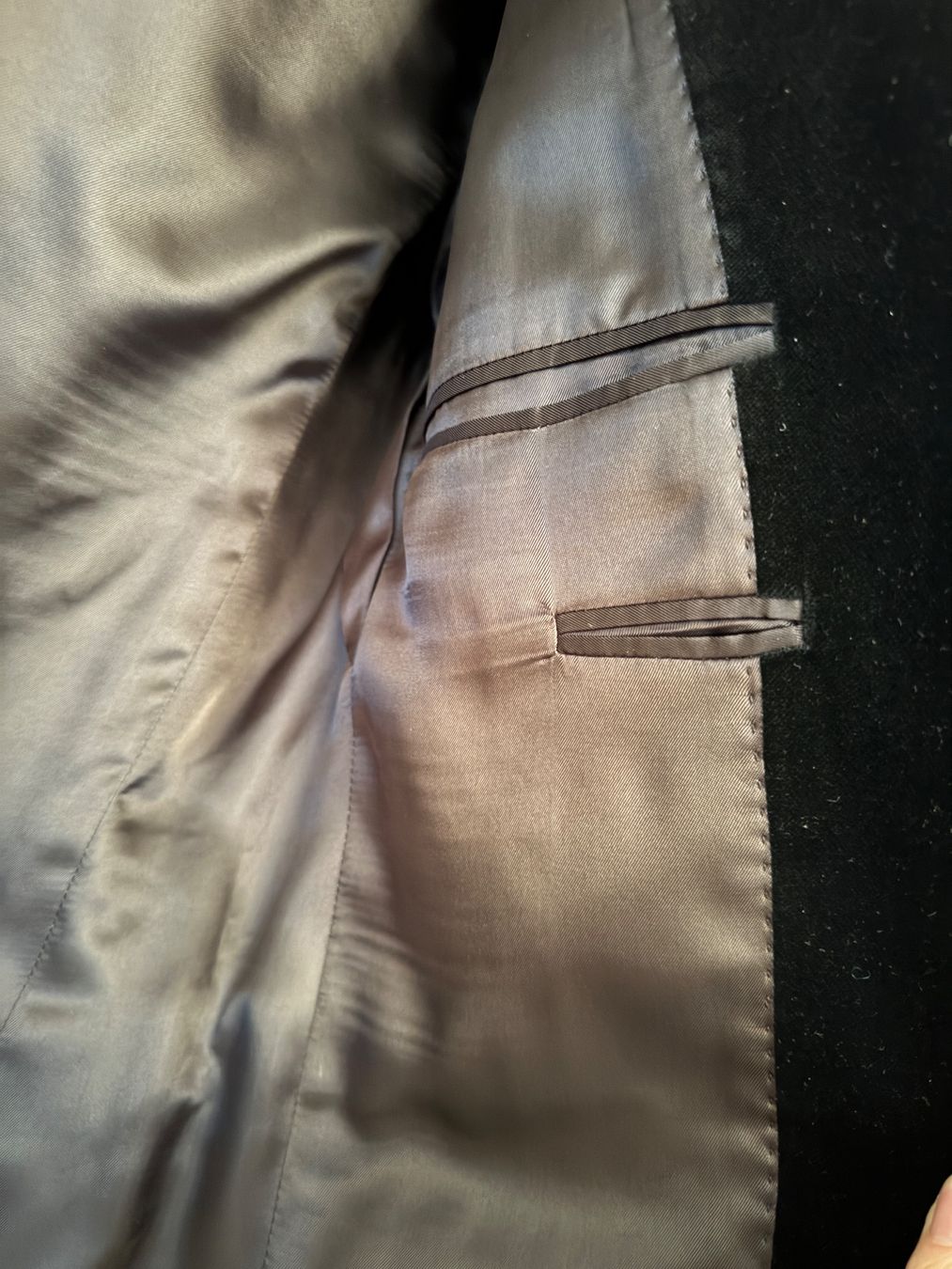 Celine Giacche: Celine Blazer schwarz Wolle mit Samtkragen x Hedi Slimane – Usato da Zürich venduto da dodichnobligmailcom 9