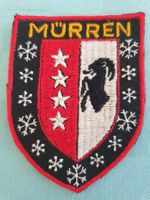 Vintage Badge Wappen MÜRREN Steinbock ST. GALLER STICKEREI