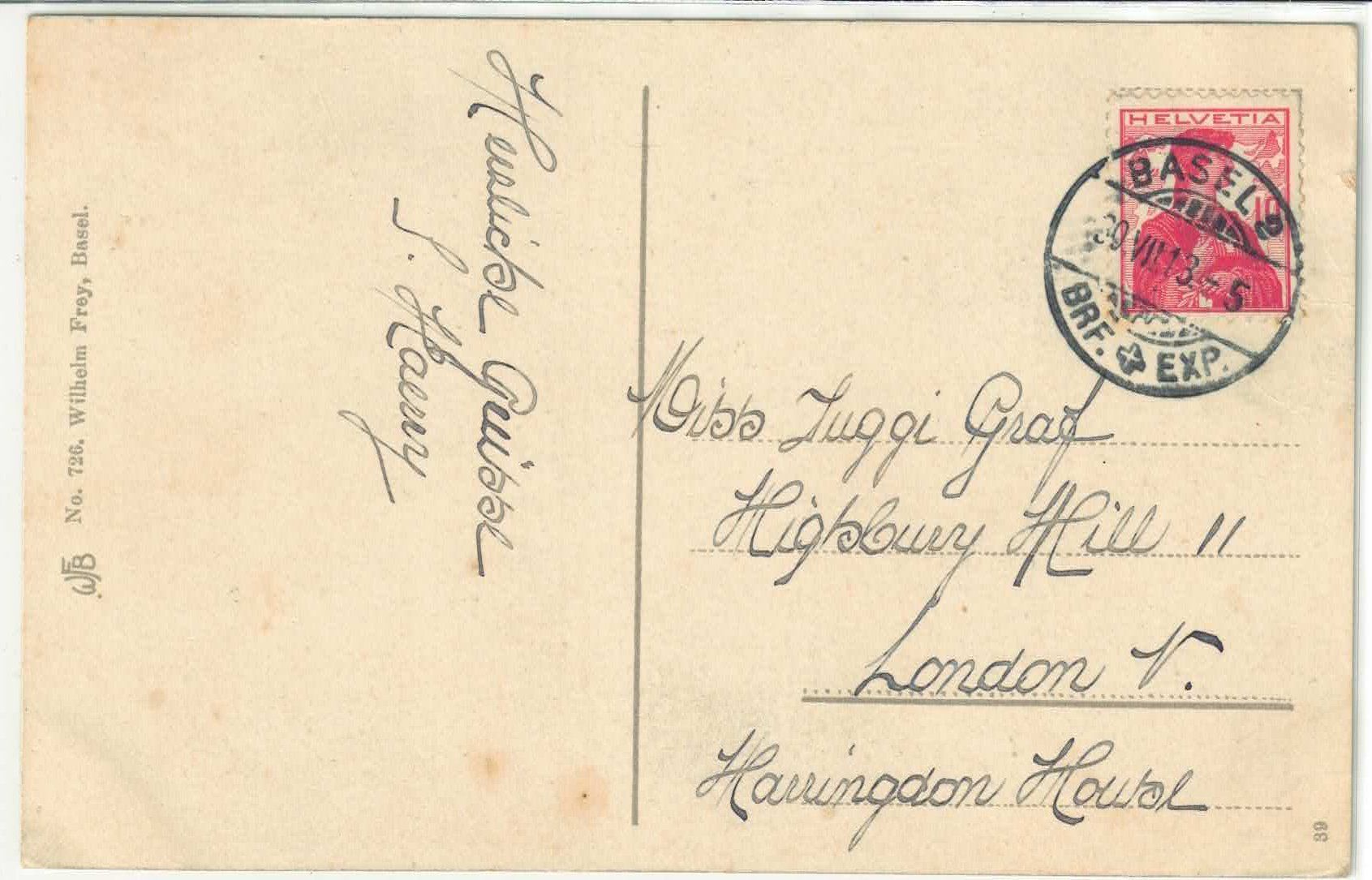 Cartoline postali: Basel - Margarethenkirche - Litho – Usato da Ettingen venduto da Kartenplanet 1