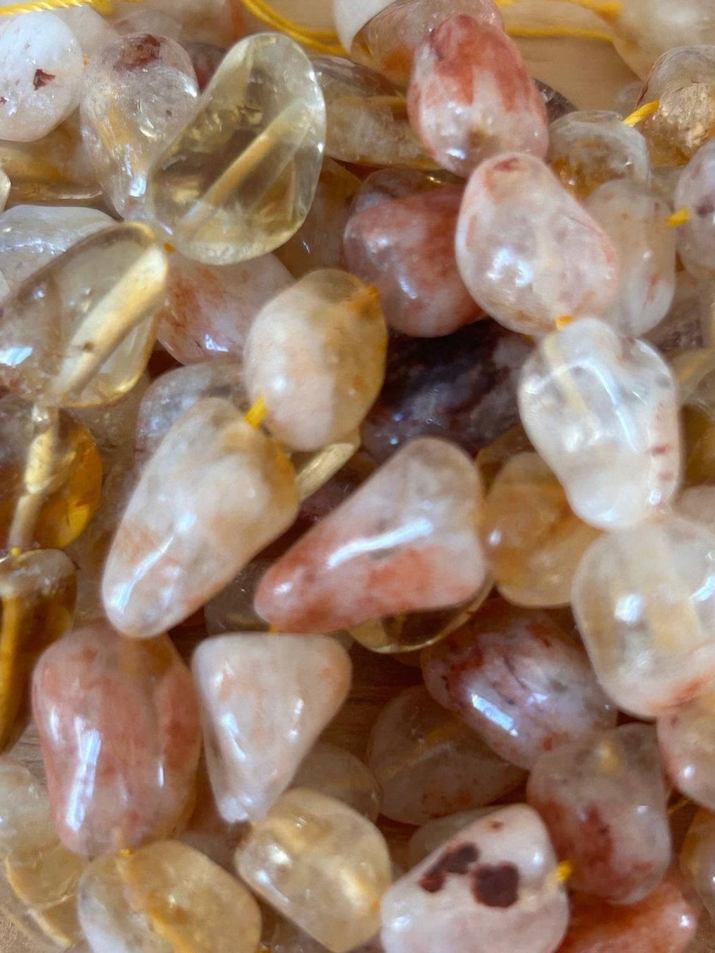 Pietre preziose: Strang echte citrin Nuggets / stone 8-10 mm – Nuovo e nell'imballaggio originale da Niederrohrdorf venduto da Ytobi 1