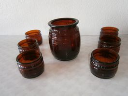Glastopf für Rumtopf mit 6 Gläsern