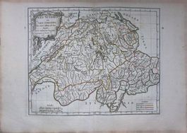 Kupferstichkarte der Schweiz von Vaugondy 1778