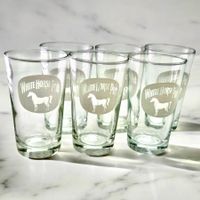 6 Verres à whisky White Horse Pub vintage