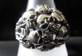 Skull Totenkopf Fingerring Silber 925