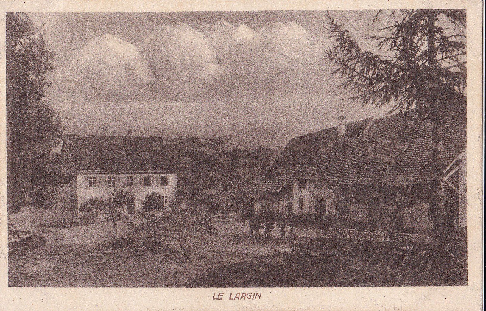 Cartoline postali: Le Largin Teilansicht mit Bauernhof – Usato da Olten venduto da clotaldi