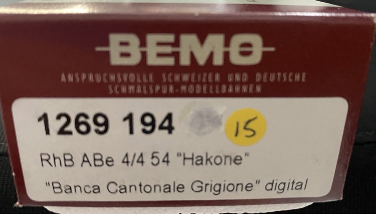 Bemo Modellini di ferrovie: ABe 4/4 54 – Nuovo e nell'imballaggio originale da Orbe venduto da SMODELE 2