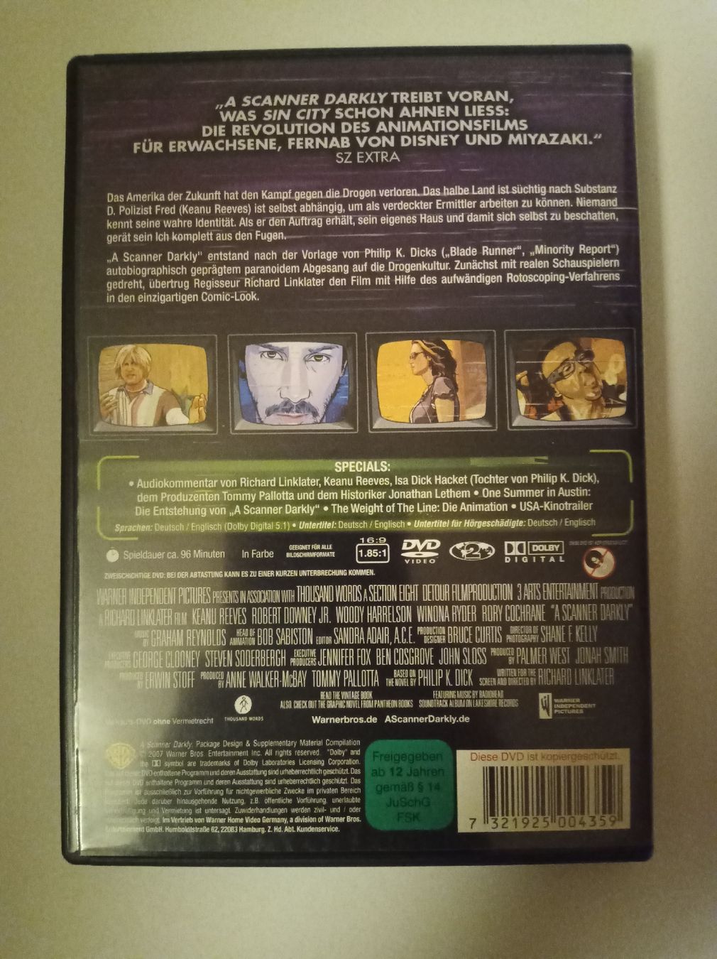 Alle DVDs: A Scanner Darkly DVD – Gebraucht aus Tann von Veebee6 1