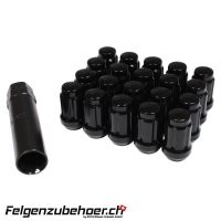Radmuttern SD20 Schwarz M12X1.25 Stahl