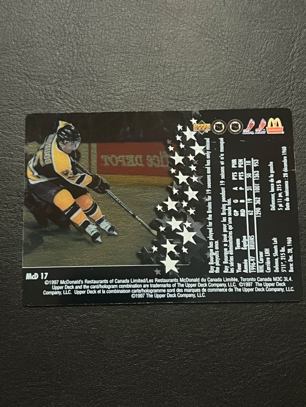 NHL Carte collezionabili: Ray Bourque 1997 ICE Boston Bruins – Nuovo (secondo la descrizione) da Möhlin venduto da SwissHockeyCards 1