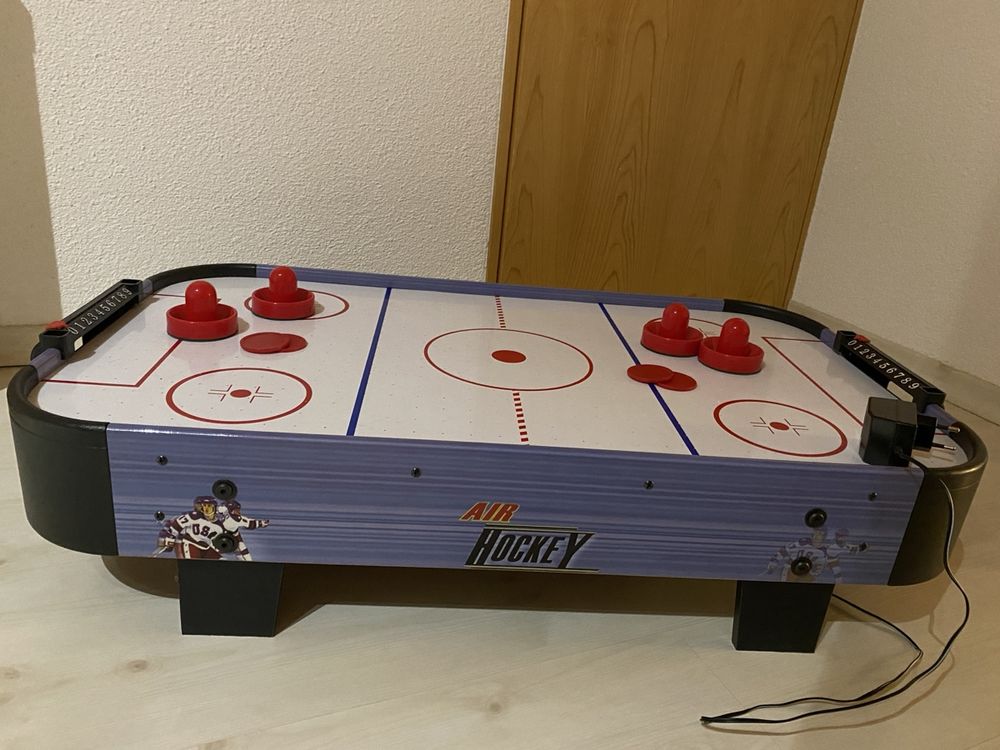 Table Air Hockey Pliable COSTWAY Moteur Puissant 12V-Tableau de Marqueurs LED Numérique-2 Batteurs et 2 Palets-Surface Jeu 133x65cm - Jeux - Jouets