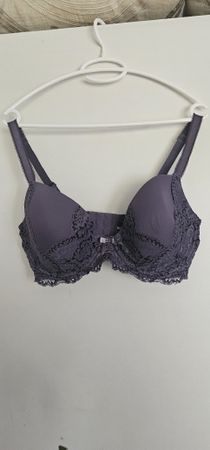Soutien-gorge Aubade 80F, bleu violet, dentelle, neuf !