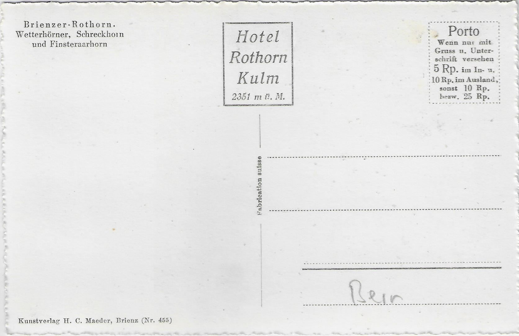 Articles en bois: Brienzer-Rothorn - Terrasse animee – Antique à Ettingen par Kartenplanet 1
