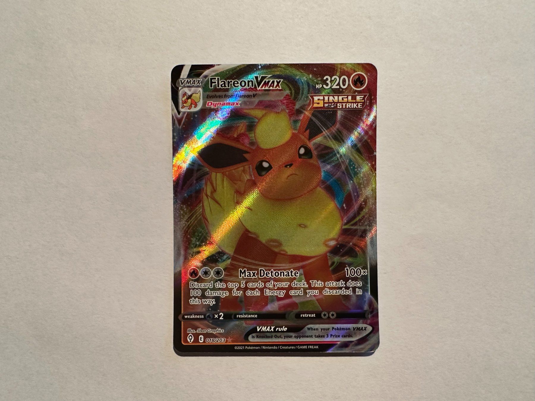 Pokémon Sammelbilder & Trading cards: Flareon Vmax Evolving Skies EN – Gebraucht aus Hagendorn von Pokecollectorch 1