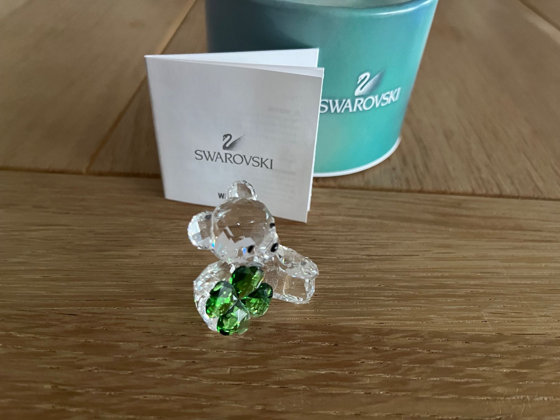 Swarovski Statuette: Swarovski Kris Bär mit Kleeblatt – Nuovo (secondo la descrizione) da Bülach venduto da Fjordi1225 2