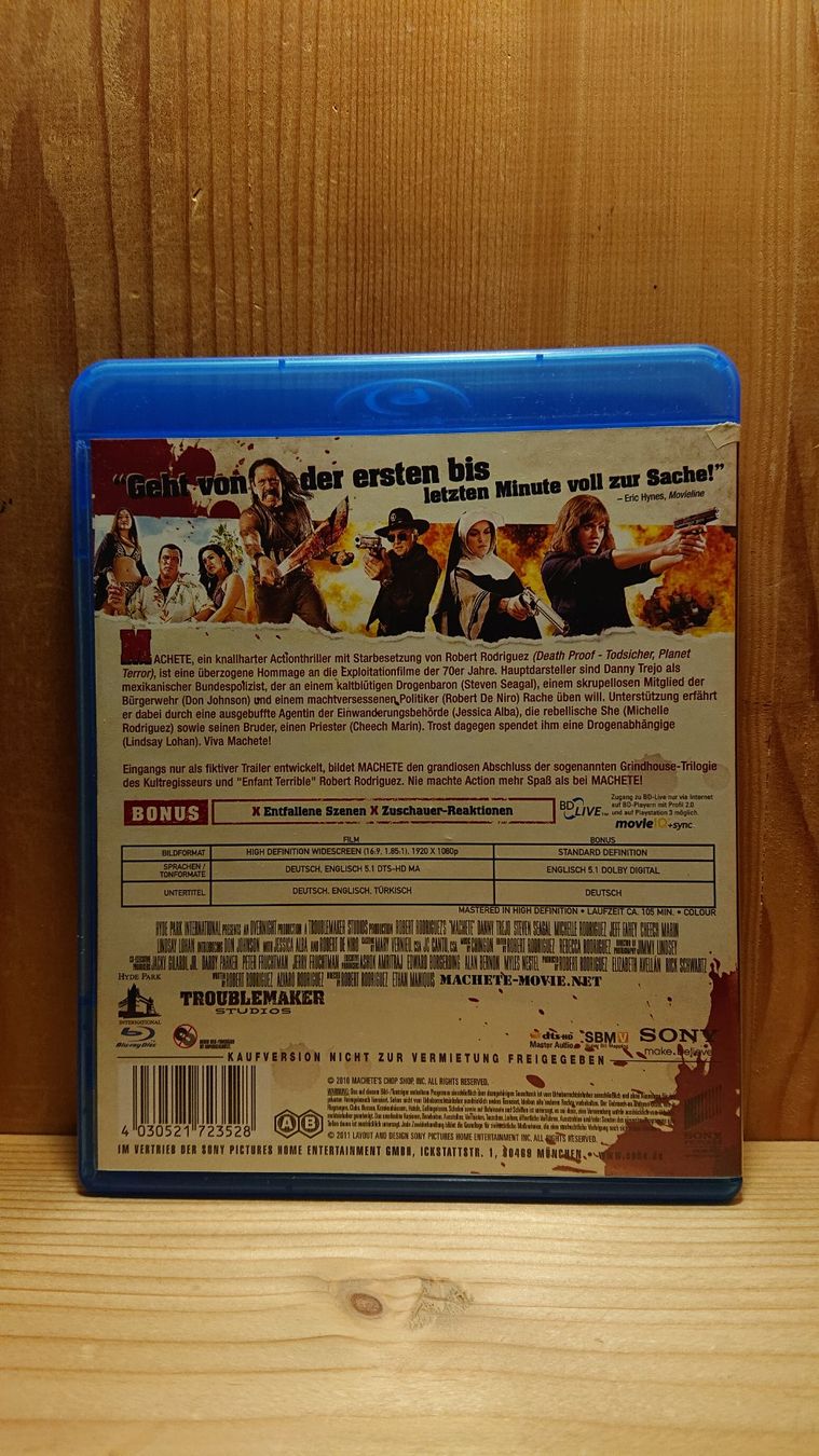 Tutti i DVDs: MACHETE Blu-Ray mit Danny Trejo – Usato da Wilderswil venduto da Exebub 1