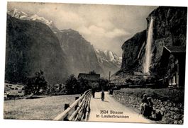 AK Strasse in Lauterbrunnen
