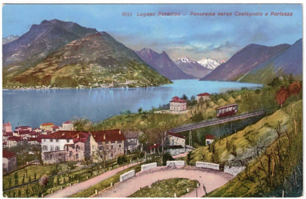Ansichtskarten: Lugano - Standseilbahn – Gebraucht aus Binningen von Mountainrider