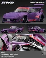 Porsche RWB 993, matte purple 1/18 Ignition NEU