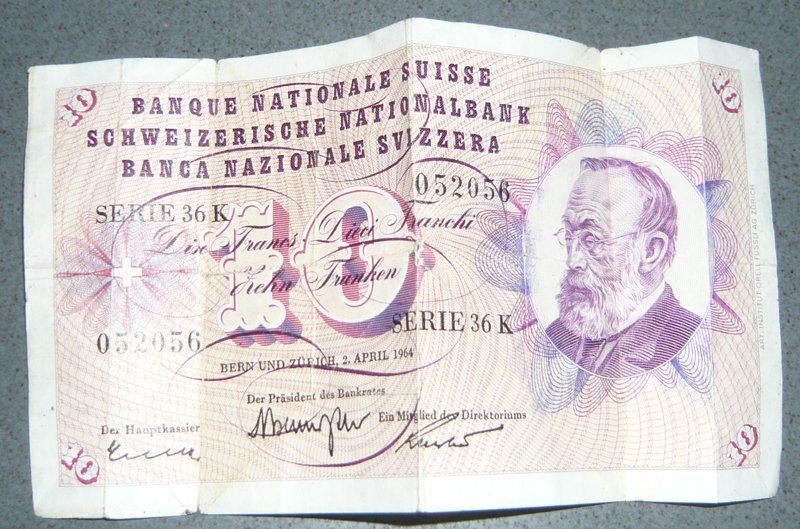 Banconote: Banknote CH 10 CHF – Usato da Ruggell venduto da Btt 1