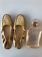 Damen Reise-Slipper Gold