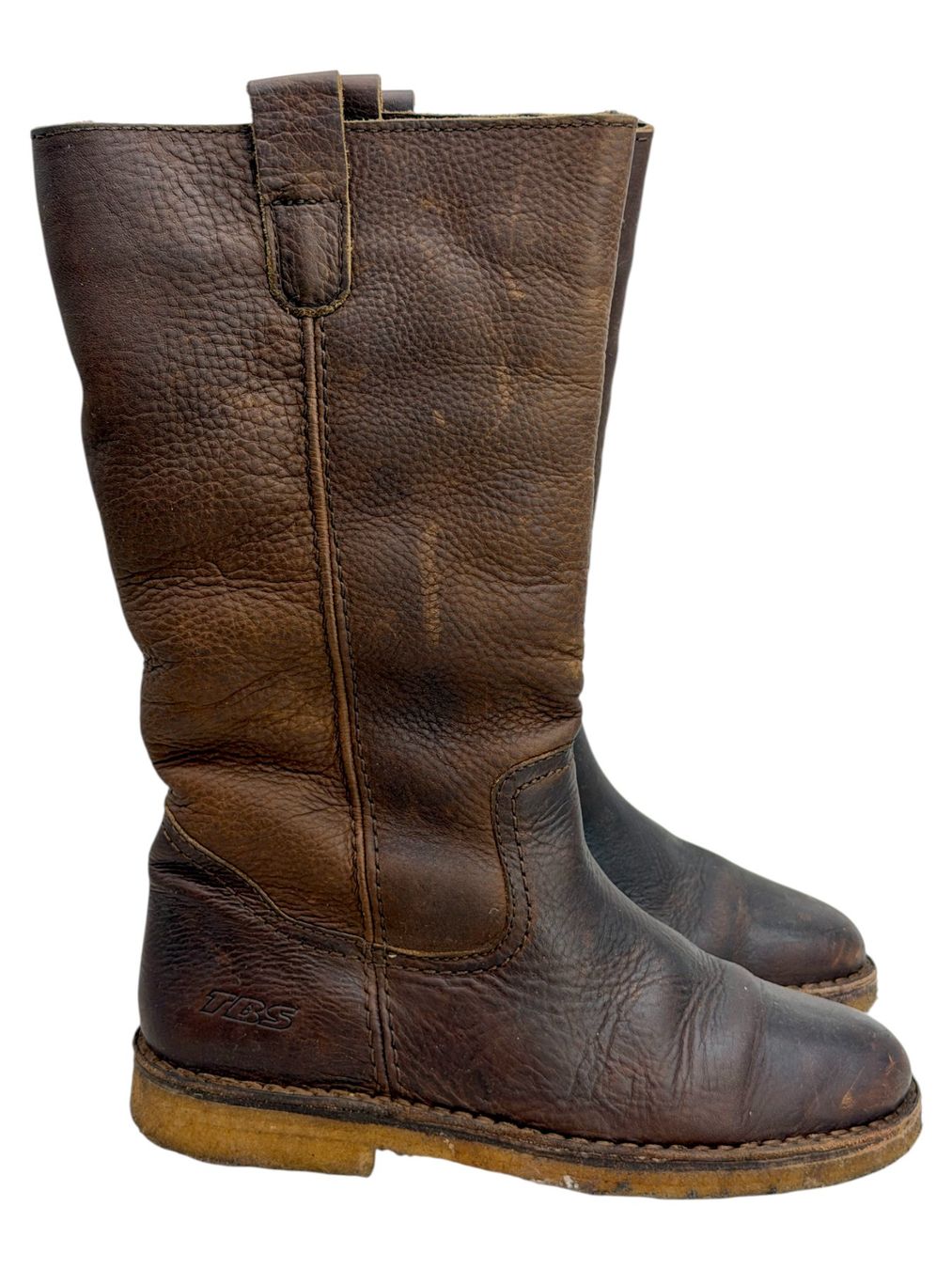 TBS Damenschuhe: Bottes TBS fourrées en cuir marron. Pointure 39 – Gebraucht aus Cossonay-Ville von PatineDuTemps 4