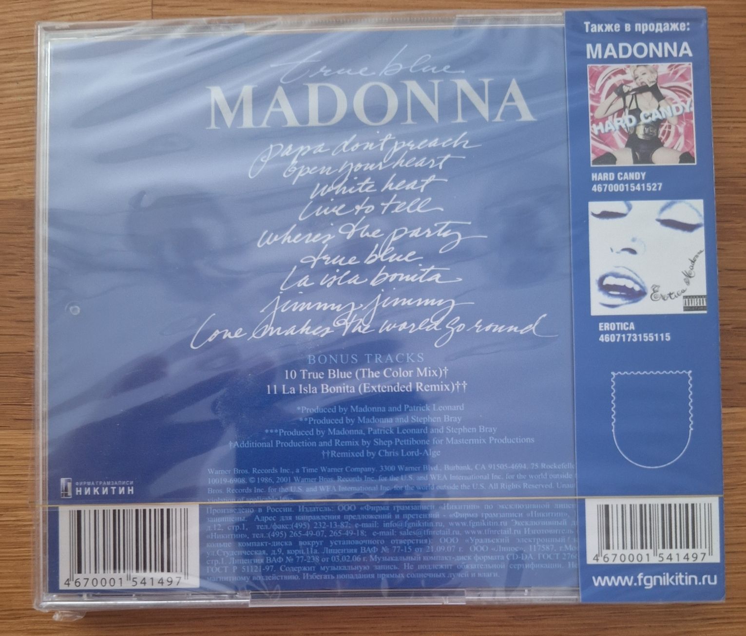 CD: Madonna TrueBlue CD Russia – Nuovo e nell'imballaggio originale da Luzern venduto da thomarco 1