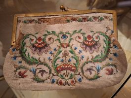 Antike Perlen Tasche Handmade von ca. 1890