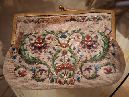 Antike Perlen Tasche Handmade von ca. 1890
