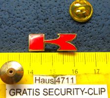 KAWASAKI K SCHMUCK-PIN LOGO ENAMEL MIT SECURITY-CLIP