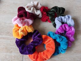 Chouchous velours doux lot 11 multicolores été ☀️