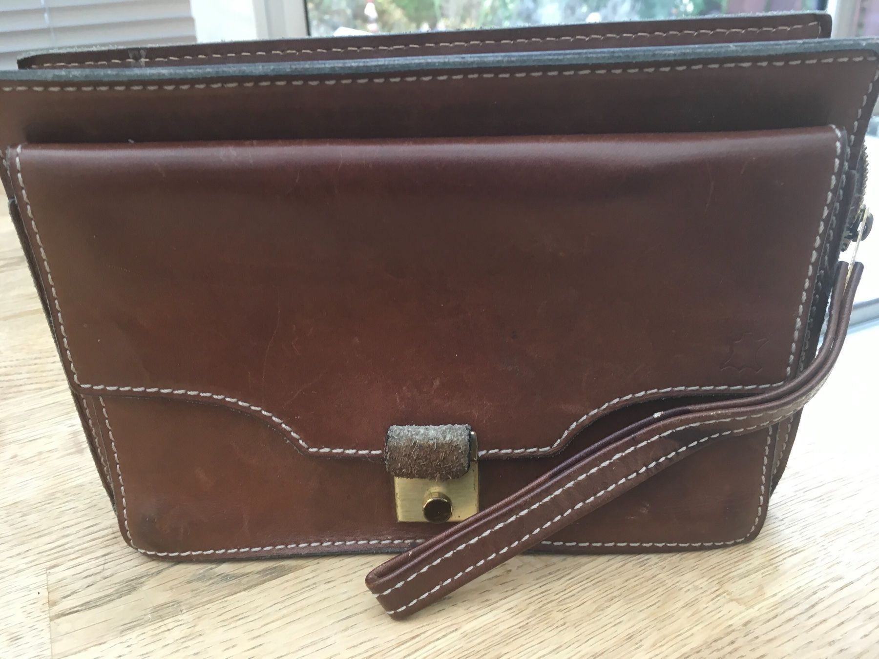Taschen: Tasche, Pochette, Herren/Damen Leder, – Gebraucht aus Bern von antigua13 1