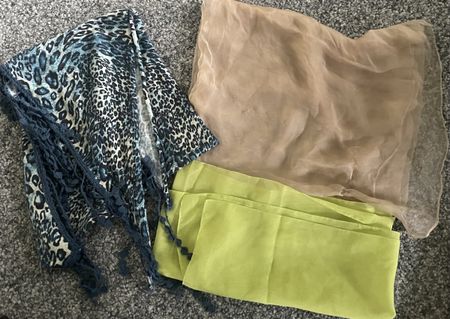 Foulard Set : Leo Muster, Grün, Braun  Sale!