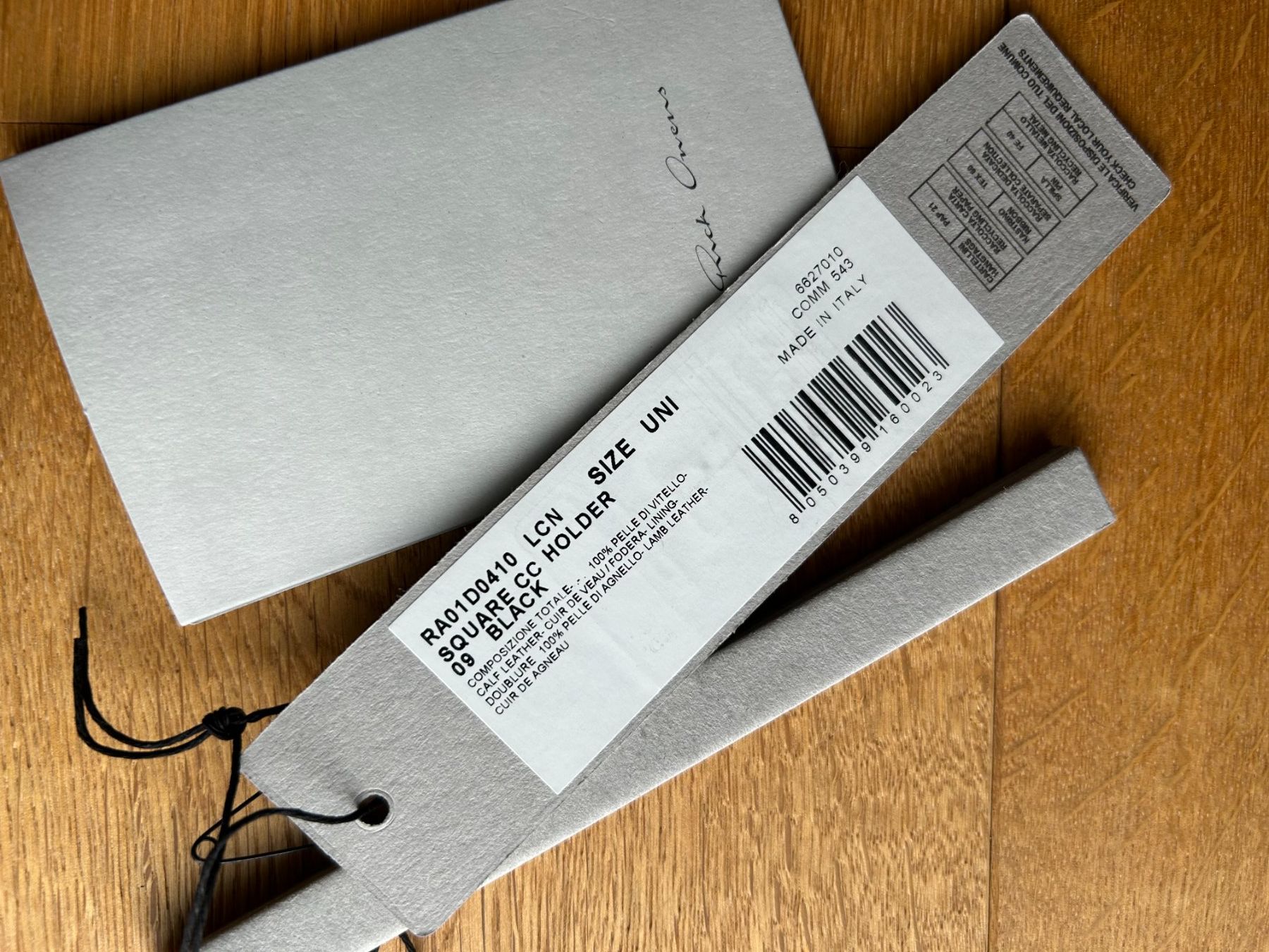Rick Owens Portafogli: Rick Owens Card Holder aus Leder – Usato da Fehraltorf venduto da leonlohrer 3
