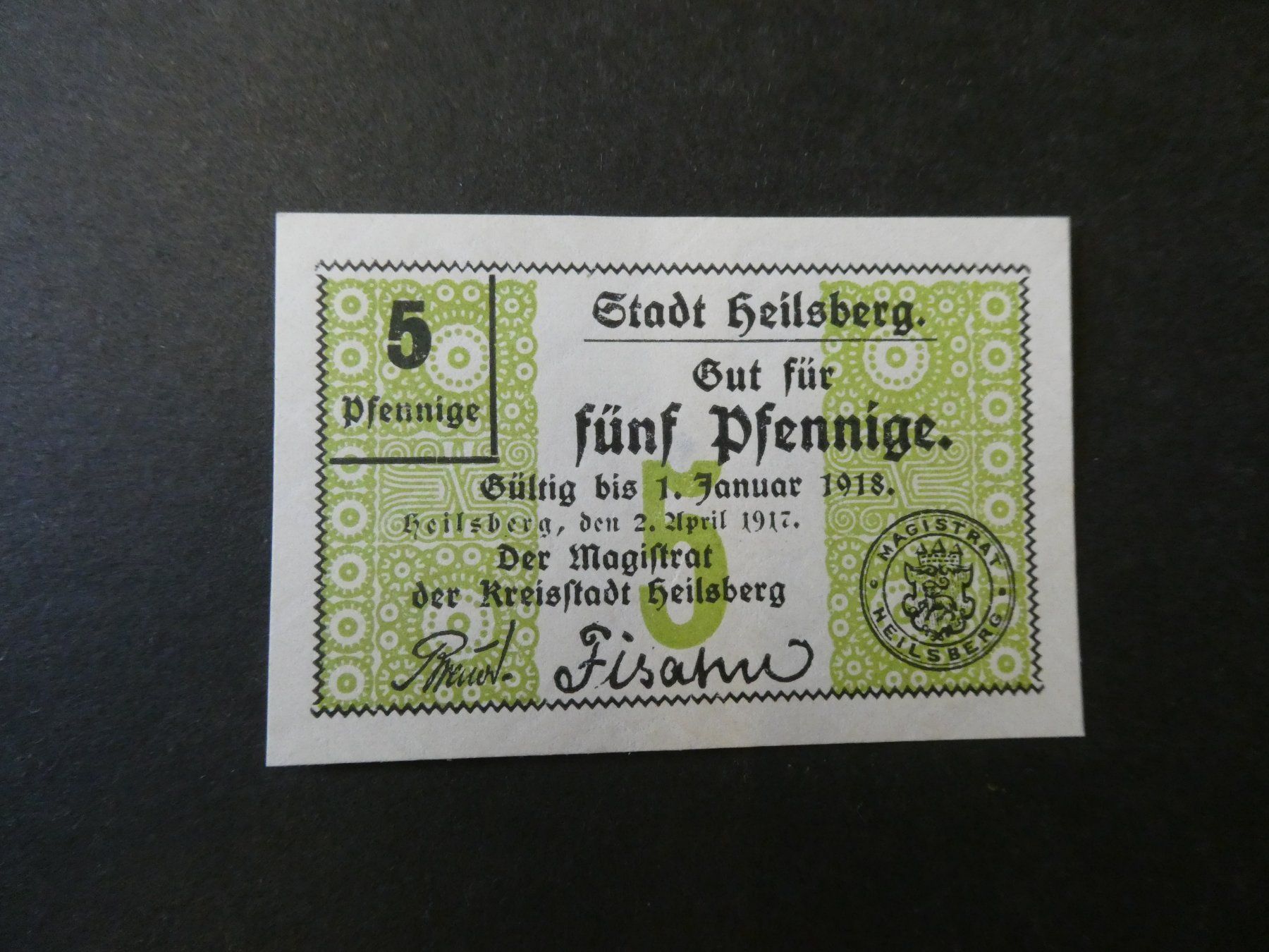 Banknoten: Dt. Reich, Heilsberg - Notgeldschein – Gebraucht aus Hinterforst von rohusri