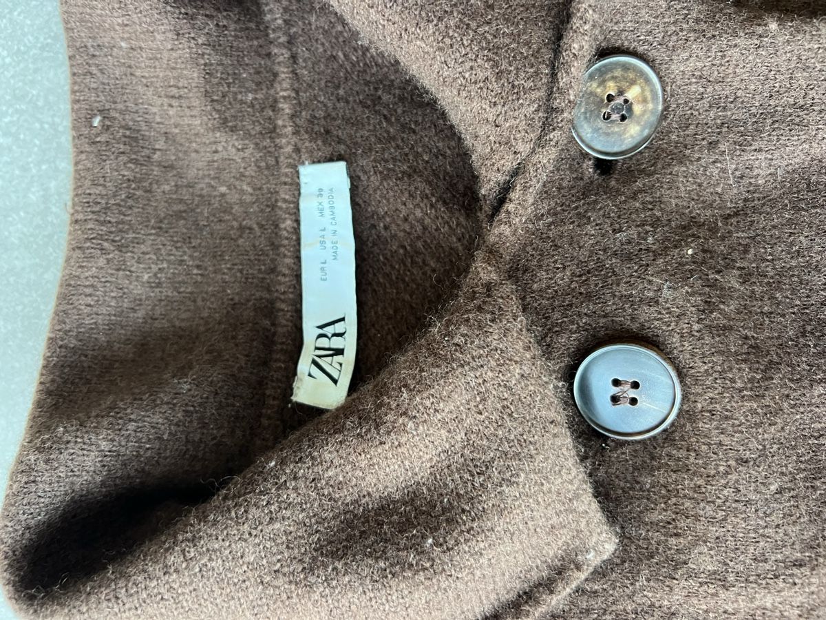 Pulls & Sweat-shirts: Zara Wool Blazer Brown Size L Double Breasted Jacket – D'occasion à Mendrisio par gun_8gcm 2