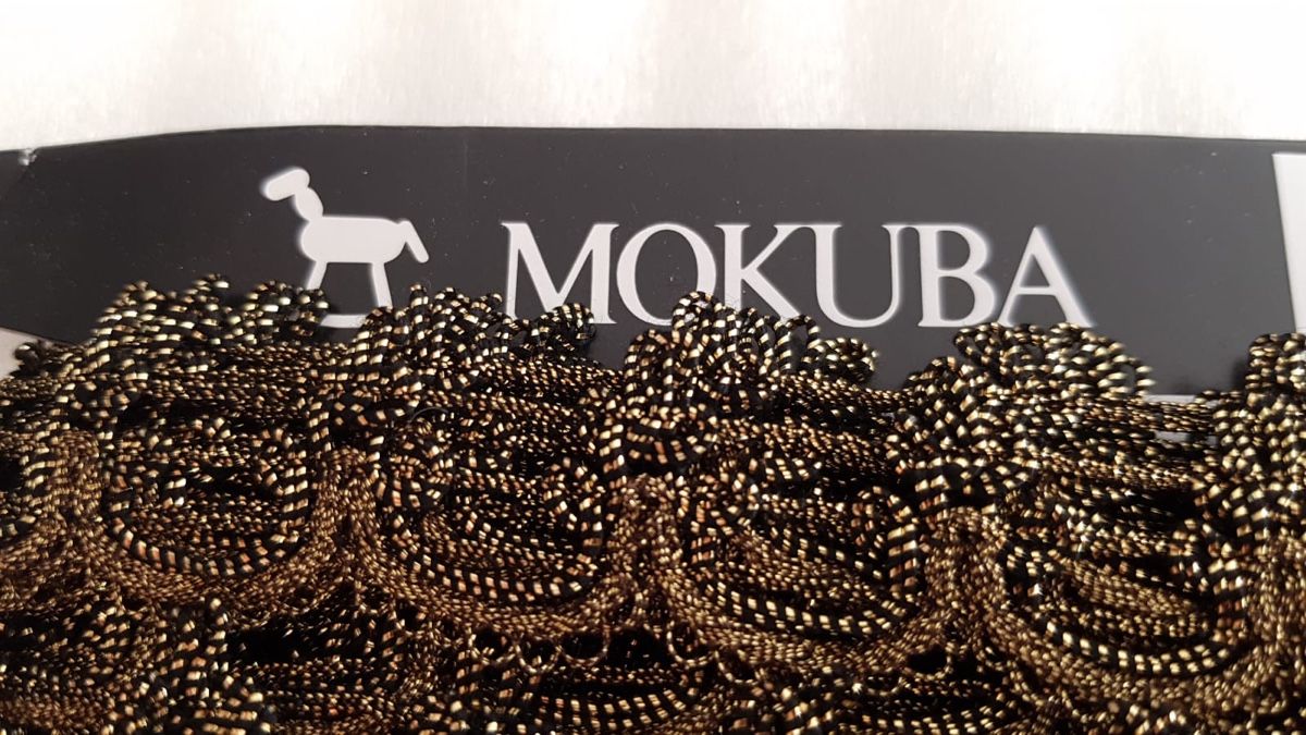 Stoffe: Spitze MOKUBA DunkelGold 1m. – Neu (gemäss Beschreibung) aus Zürich von 280_yc86 2