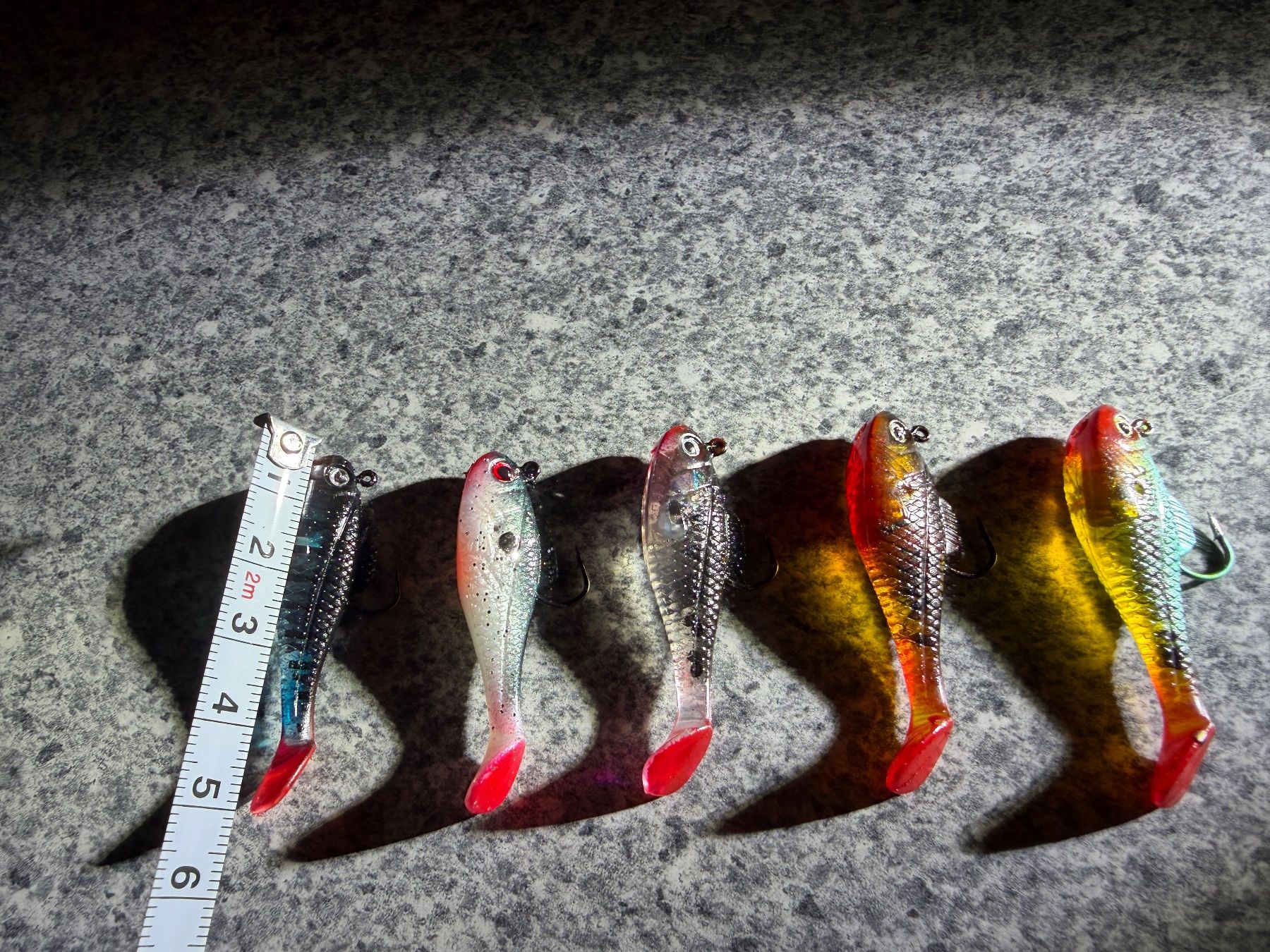Esche: Set mit 5 Softbait-Angelködern, – Usato da Lufingen venduto da Pluto79
