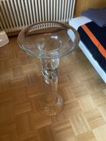 2 in 1Kristalglas Vase + Kerzenständer 82cm hoch , 30cm Rund